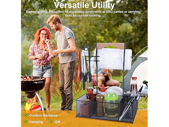 Grill Caddy with Paper Towel Holder