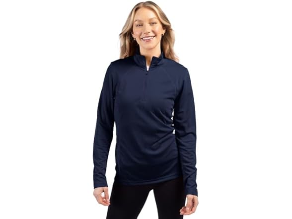 Clique Wmns Navy Half Zip