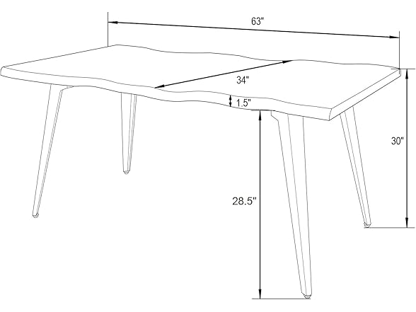 LeisureMod Lawrence 7-Piece Dining Set