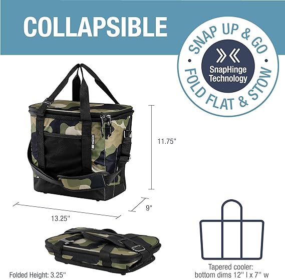CleverMade Collapsible Cooler Bag, 24 Can - Camo - Gallery 10