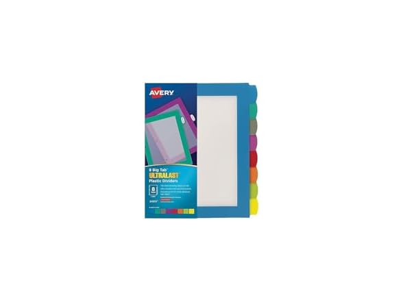 Avery Big Tab Ultralast Plastic Dividers with White Tab Labels