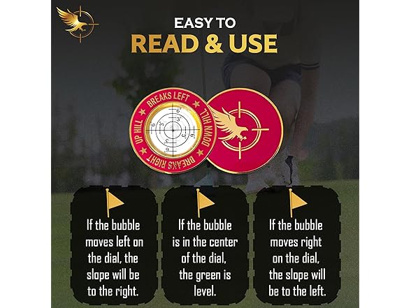 GOLD'N GOLF Pro Golf Green Reader