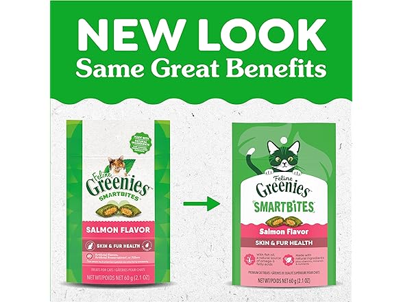 Greenies Cat Treats, Feline Smartbites, 2.1 oz