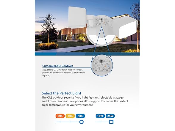 LED Security Flood Light White PIR