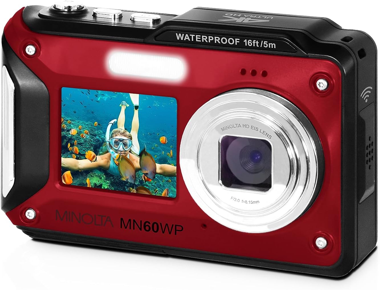 (NEW) Minolta 48MP / 4K Ultra HD Dual Screen Waterproof Digital Camera (Open Box) - Gallery 9