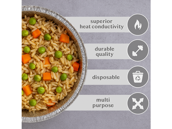 Premium Disposable Aluminum Tin Foil Pans (Round)