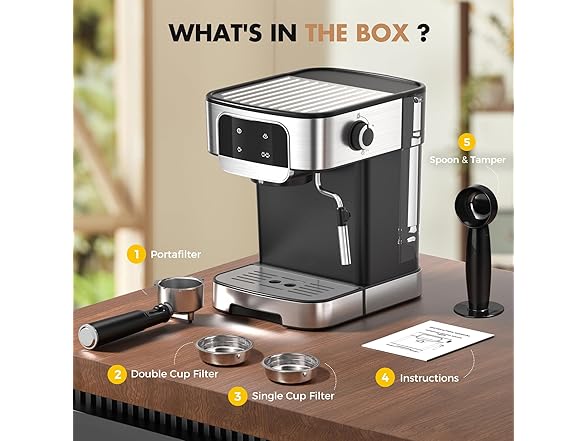 Professional Espresso Maker With Auto Milk Frother