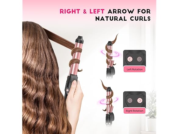 MESCOMB Dual Voltage Automatic Rotating Curling