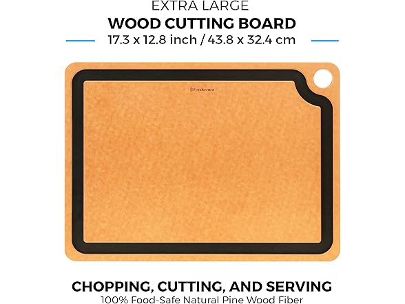 Freshware Cutting Board for Kitchen Dishwasher Saf