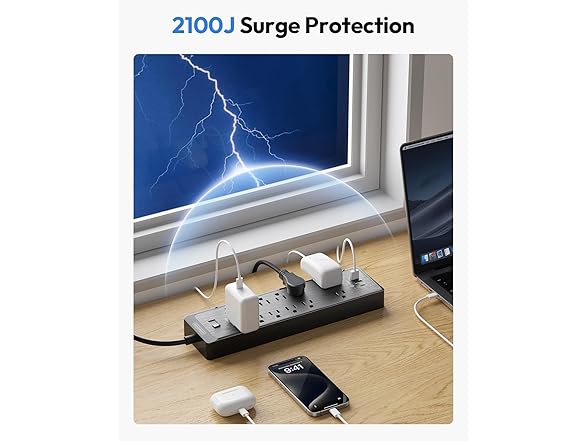 NTONPOWER Flat Plug Extension Cord