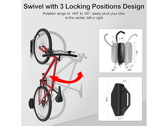 JAGASOL Swivel Bike Wall Mount