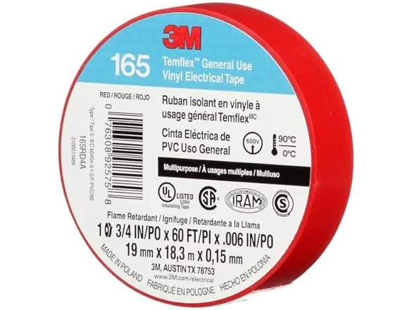 3M TEMFLEX Vinyl Electrical Tape 165