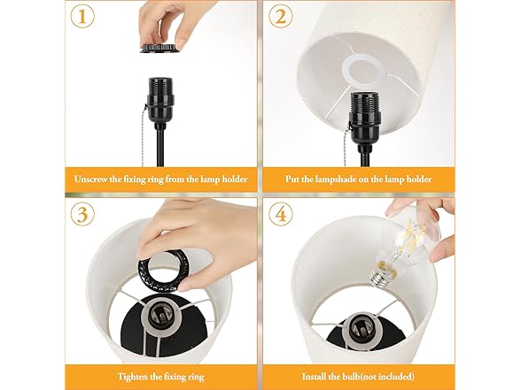 Lakumu 2 Sets Table Lamps with 2 USB Ports