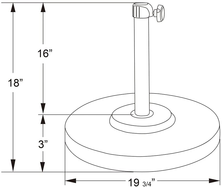 50 lbs Universal Umbrella Base - Gallery 14