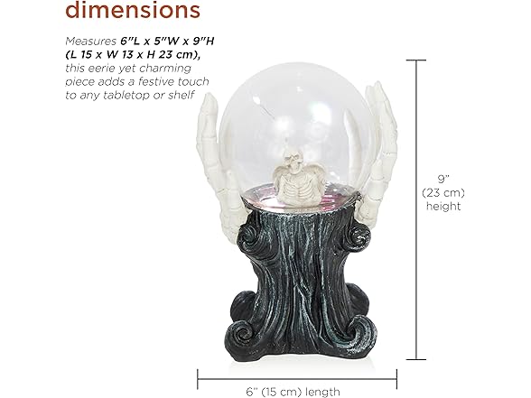 Alpine Corporation Halloween Color Changing LED Crystal Ball