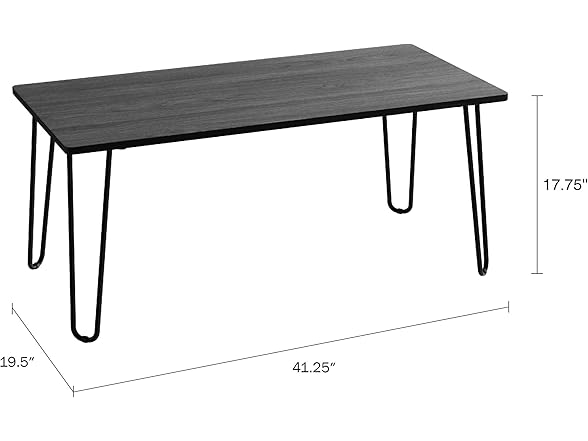 Lavish Home Coffee Table w/Hairpin Legs
