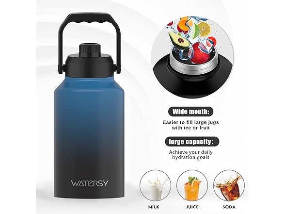 WATERSY 2/3 Gallon Water Bottle