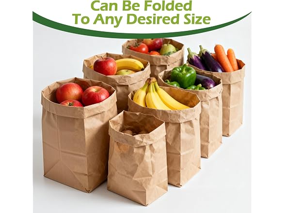 WAWINY 58Lbs Brown Paper Bags