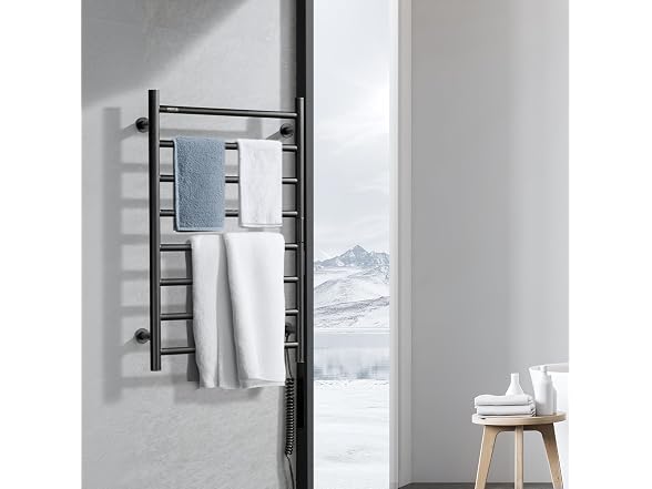 VEVOR 8 Bars Towel Warmer Rack, 120V
