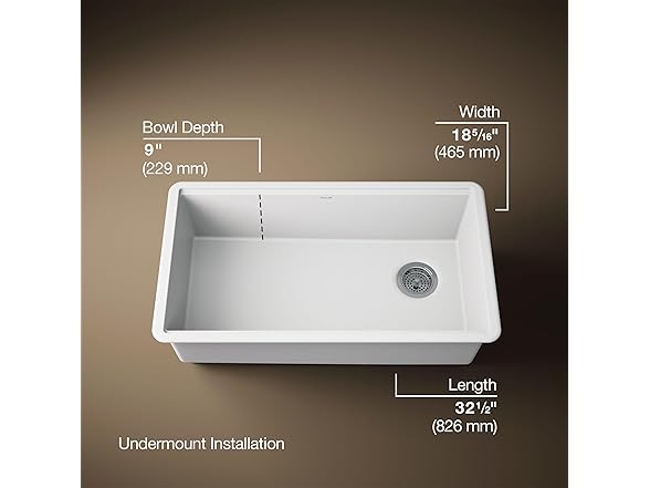 KOHLER Billings 32-1/2" Undermount Sing