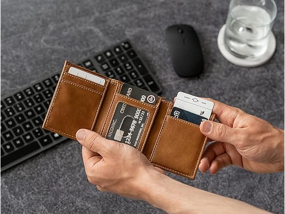 Wildlife Brown Tri-Fold Wallet