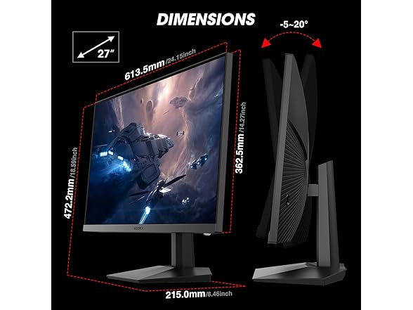 KOORUI 27" Gaming Monitor