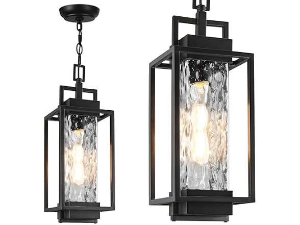 BesLowe Outdoor Pendant Light with LED Bulb
