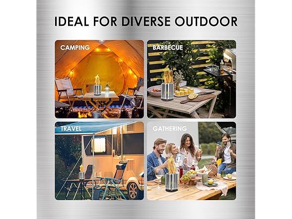 Red Mountain Valley Smokeless Tabletop Fire Pit, Silver