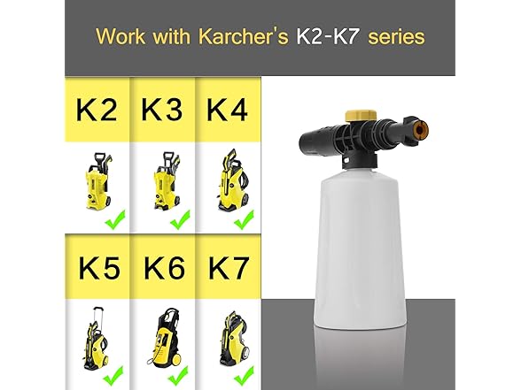 Foam Cannon for Karcher K2/K3/K4/K5/K6/K7 Washer