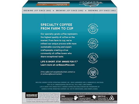 32ct Caribou Coffee Caribou Blend, Keurig Single