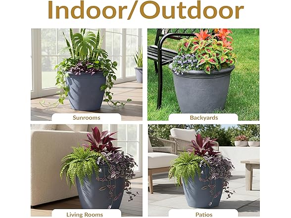 Sunnydaze 20-Inch Anjelica Large Plastic Pot