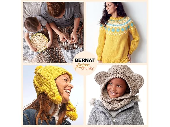 Bernat Softee Chunky Yarn, 3.5 Oz, Gauge 6 Denim