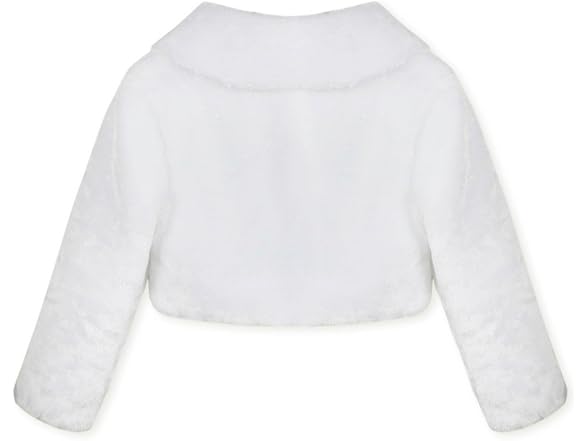 Feeshow Girls (7-8) Faux Fur Bolero Long Coat