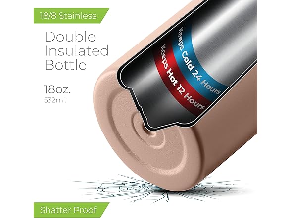 SipX Triple-Insulated Stainless Steel Water Bottle