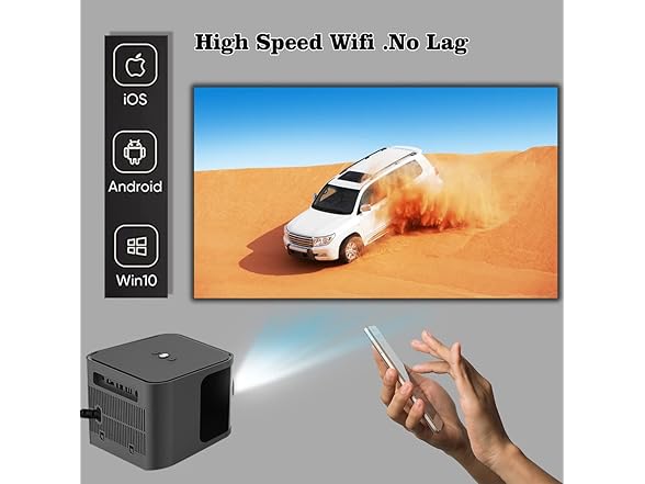 WiFi Outdoor Projector Native 1080P 300ANSI 30’’-150’’ Picture