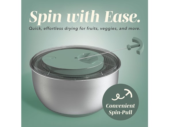 5 Qt. Stainless Steel Salad Spinner