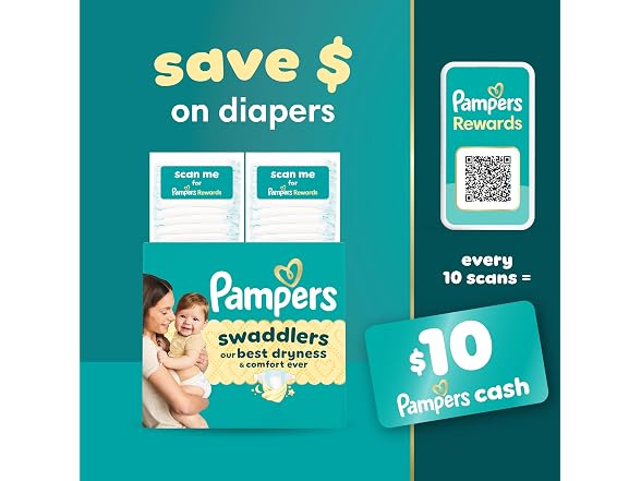 Pampers 37lbs Swaddlers Diapers