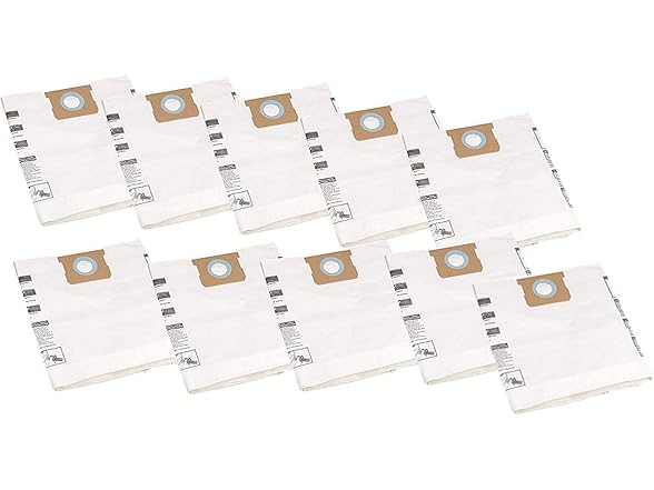 Casa Vacuums (10) Replacement Bags For Shop Vac