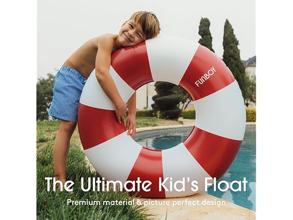 FUNBOY 34" Vintage Red Stripe Kids Pool Float