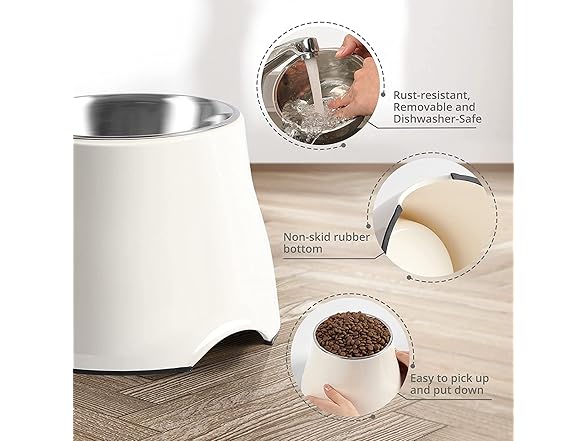 Yoken Sturdy Elevated Dog Bowls 2 Packs,