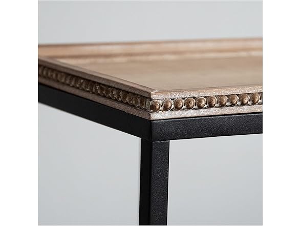 COZAYH Farmhouse End Table with Beaded Edge