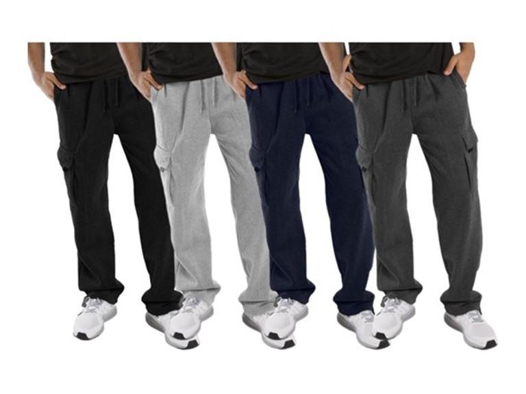 (3PK) Men's Fleece Cargo Sweatpants
