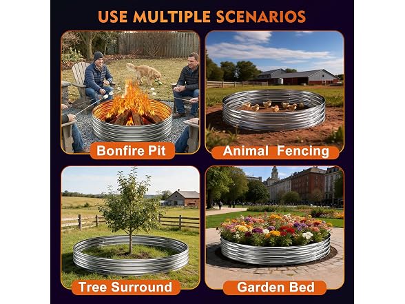 IBGUC 36in Fire Pit Ring Steel