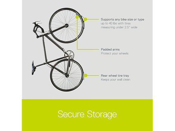 Delta RS4007C Single Bike Wall Mount Silver