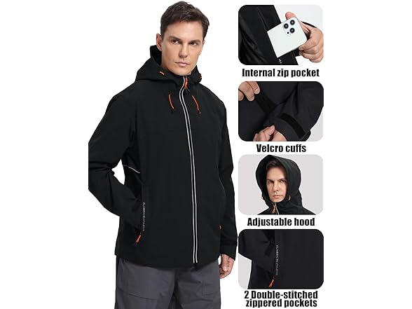 BANTREK Mens Waterproof Rain Jacket