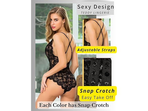 Avidlove (S) Teddy Lingerie One Piece Romper