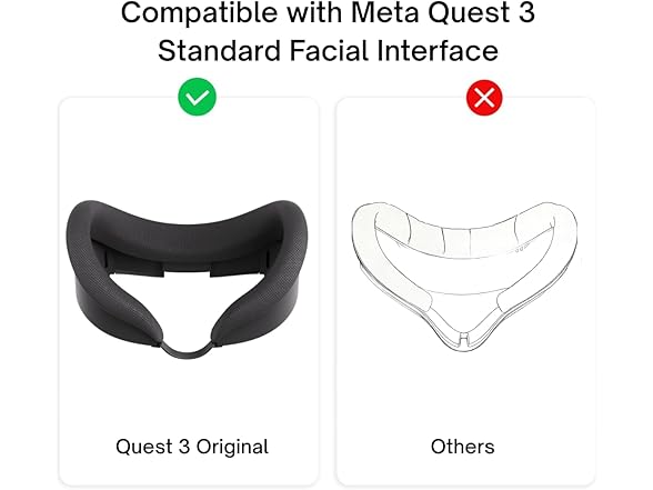 AMZDM Silicone Face Cover for Meta Quest 3