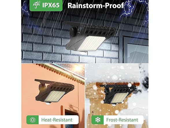 HAKOL Solar Motion Sensor Lights (2 Pack)