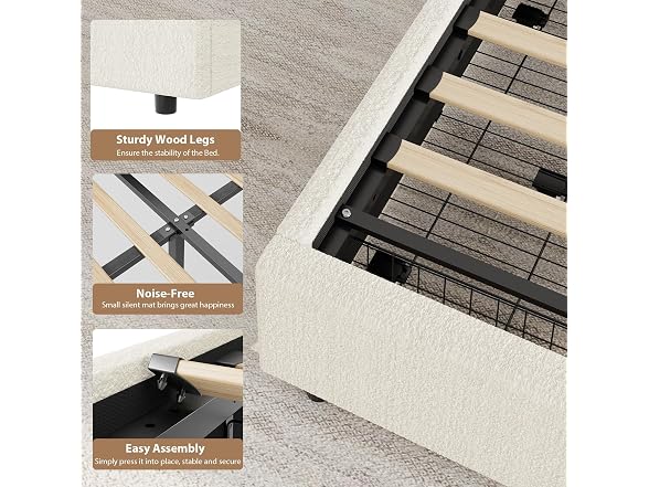 Garvee Full Size Bed Frame with Storage