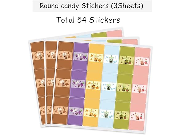 Bubble Tea Candy Wrappers 54ct